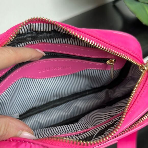 Louenhide Cali Nylon Crossbody shoulder handbag purse like new pink - Picture 11 of 12
